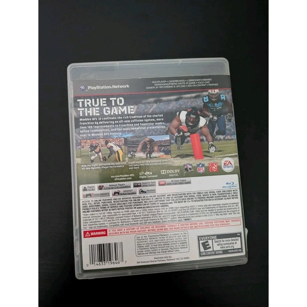 Madden NFL 12 (Sony PlayStation 3 PS3) COMPLETE‎ CIB Video Game Football